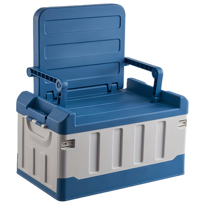 Foldable Camping Stool with Backrest & Storage Bag Portable Fishing Seat Outdoor Chair