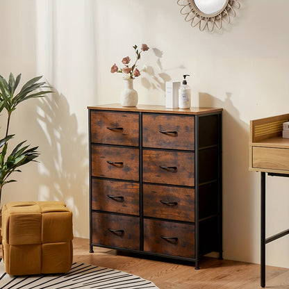 8 Drawer Dresser Storage Organizer Fabric Drawers Chest Bedroom Hallway Unit