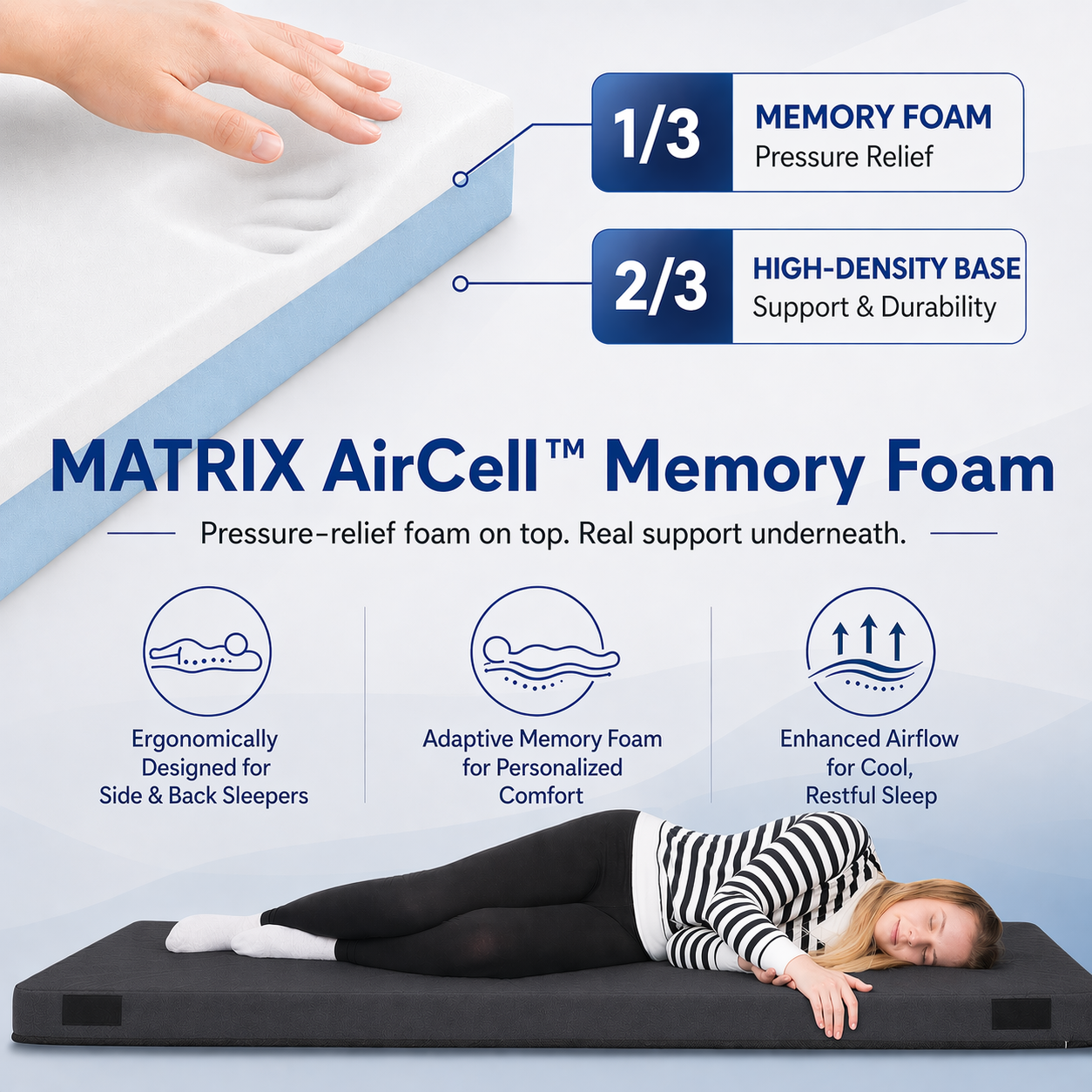 Matrix Air-Cell Memory Foam Camping Mattress