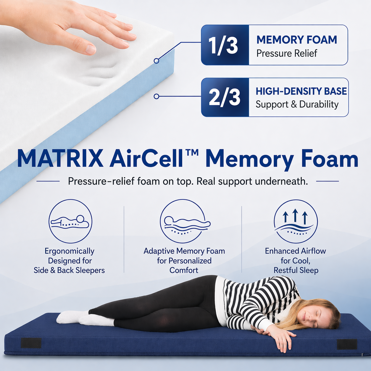 Matrix Air-Cell Memory Foam Camping Mattress