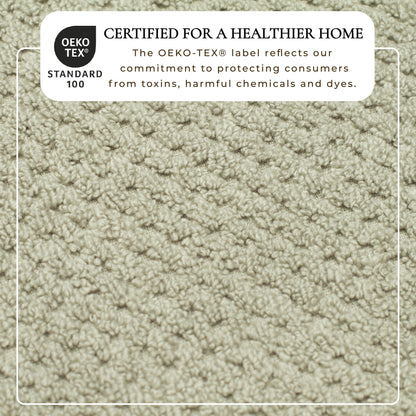 100% Cotton Checkered Jacquard Bath Towel Set - Giuliana Collection