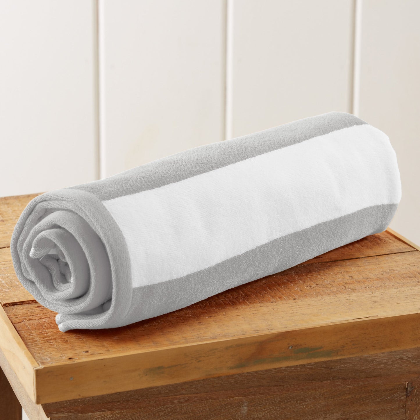 Cotton Velour Cabana Stripe Beach Towel - Novia Collection