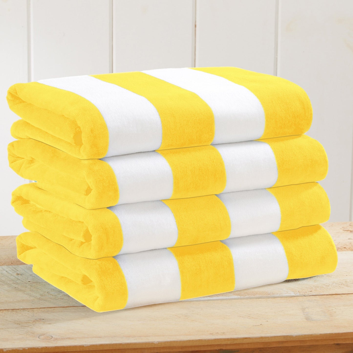 Cotton Velour Cabana Stripe Beach Towel - Novia Collection