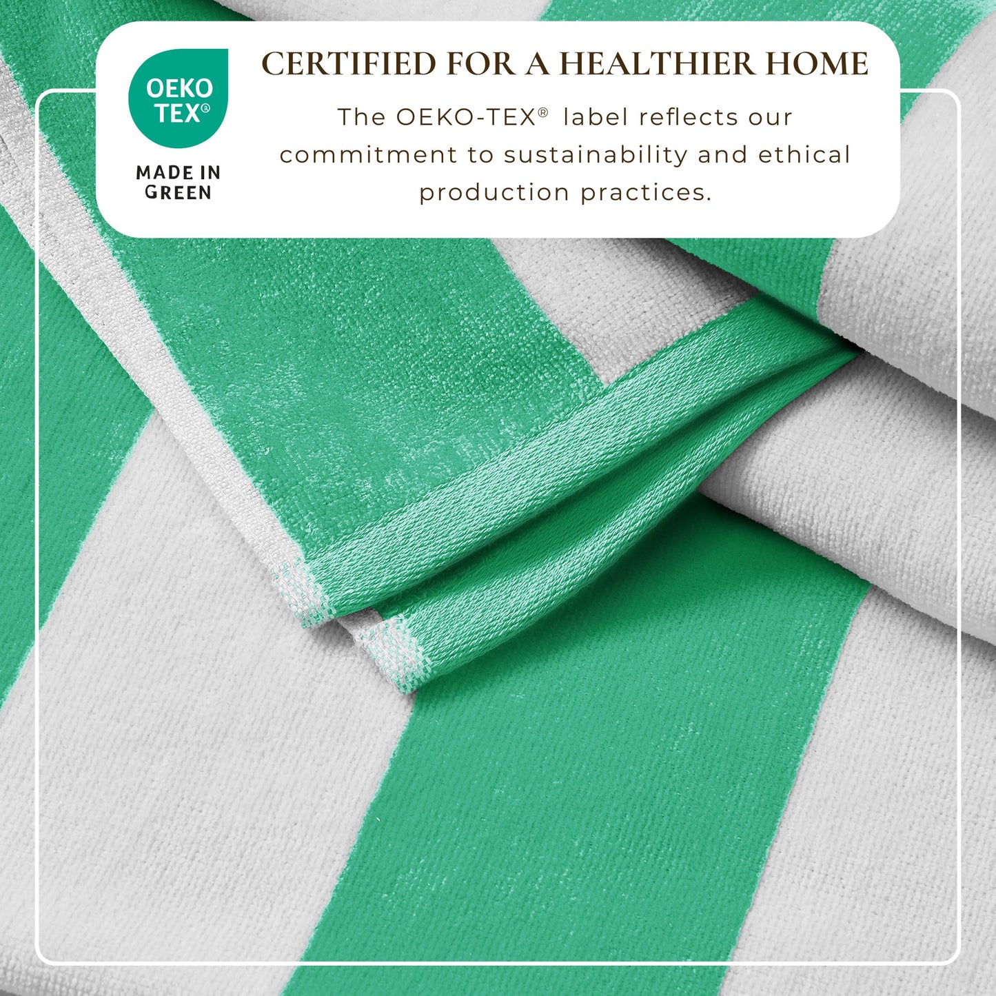 Cotton Velour Cabana Stripe Beach Towel - Novia Collection