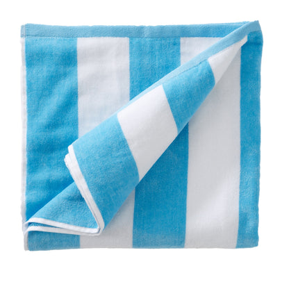 Cotton Velour Cabana Stripe Beach Towel - Novia Collection
