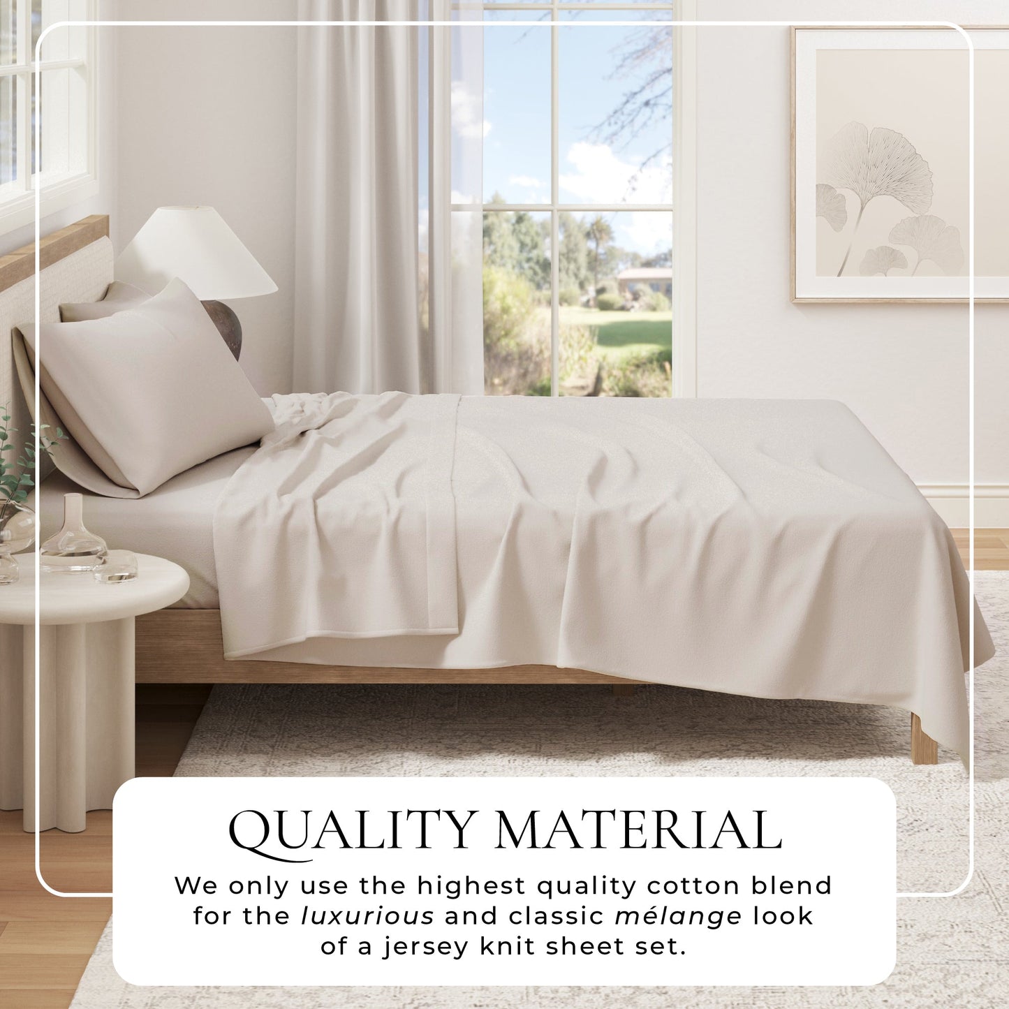 100% Organic Cotton Jersey Knit Sheets