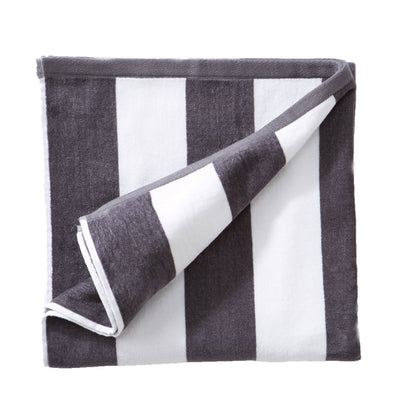 Cotton Velour Cabana Stripe Beach Towel - Novia Collection
