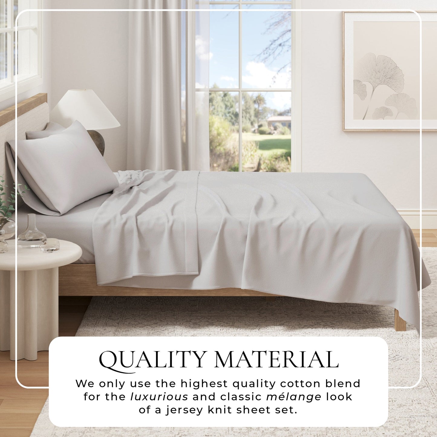 100% Organic Cotton Jersey Knit Sheets