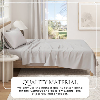 100% Organic Cotton Jersey Knit Sheets