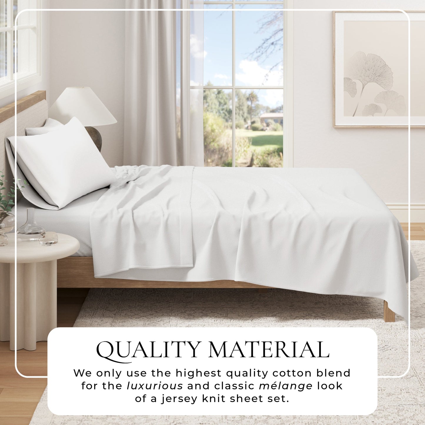 100% Organic Cotton Jersey Knit Sheets