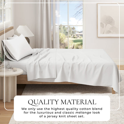 100% Organic Cotton Jersey Knit Sheets