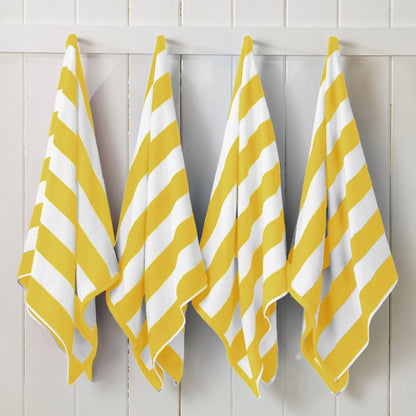 Cotton Velour Cabana Stripe Beach Towel - Novia Collection