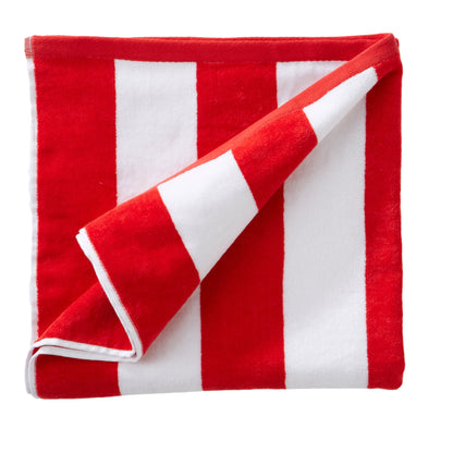 Cotton Velour Cabana Stripe Beach Towel - Novia Collection