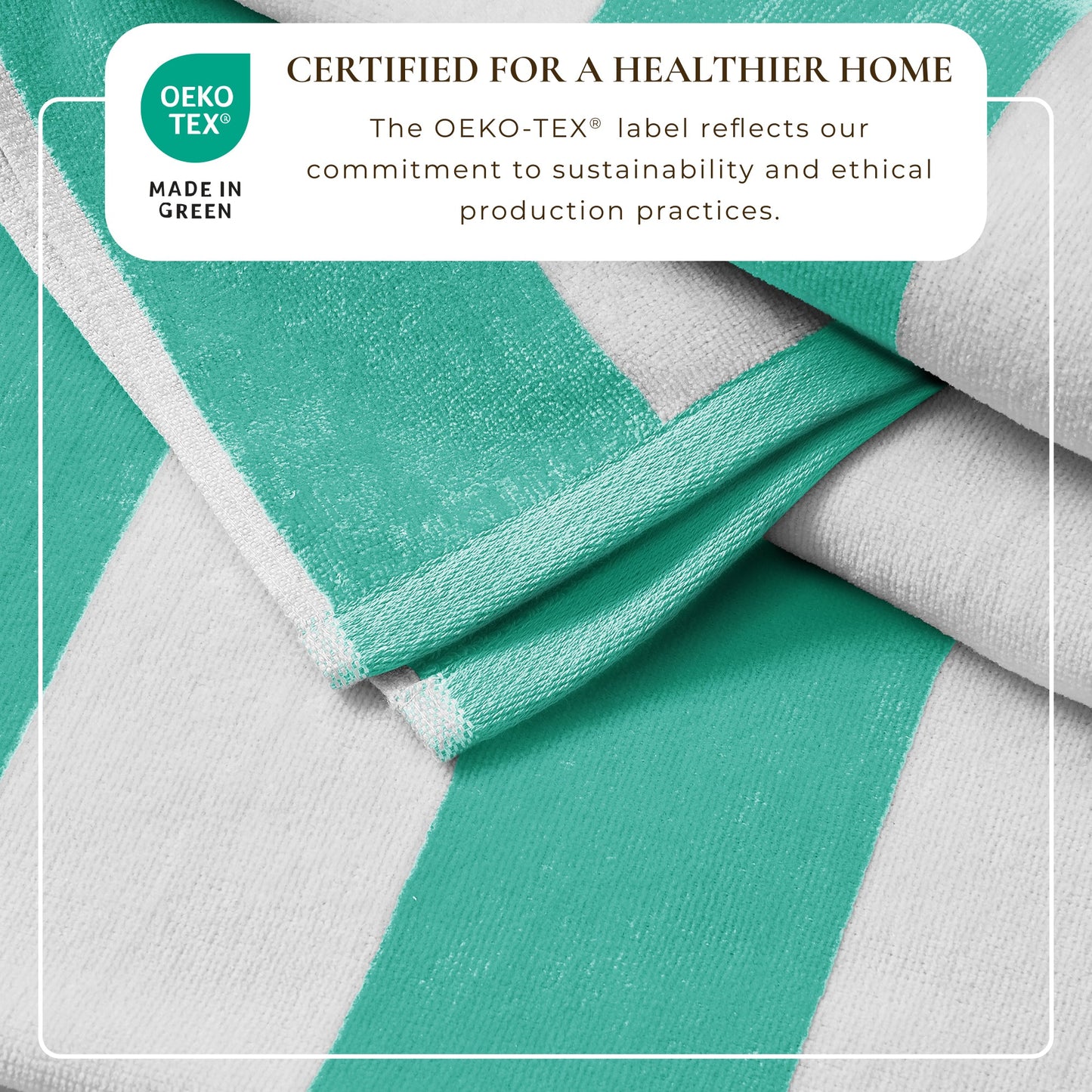 Cotton Velour Cabana Stripe Beach Towel - Novia Collection