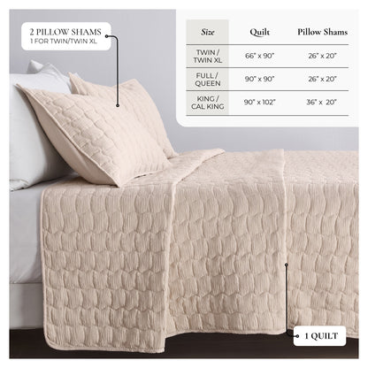 Gauze Quilt Set - Wave Stitch Collection